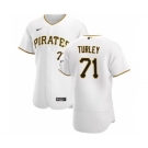 Men's Nike Pittsburgh Pirates #71 Nik Turley White Home 2020 Authentic Player Baseball Jersey