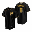 Men's Nike Pittsburgh Pirates #8 Willie Stargell Black Alternate Stitched Baseball Jersey