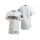 Men's Nike San Diego Padres Blank White 2020 Authentic Golden Edition Baseball Jersey