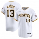 Men's Pittsburgh Pirates #13 Ke'Bryan Hayes White Home Limited Baseball Stitched Jersey