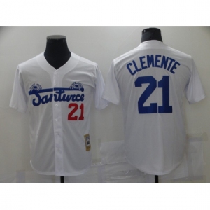 Men's Pittsburgh Pirates #21 Roberto Clemente White Flexbase Authentic Jersey