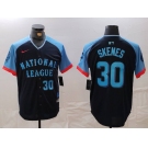 Men's Pittsburgh Pirates #30 Paul Skenes Number Navy 2024 All Star Limited Stitched Jersey