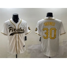Men's Pittsburgh Pirates #30 Paul Skenes White Cool Base Stitched Baseball Jersey