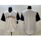 Men's Pittsburgh Pirates Blank White Cool Base Stitched Jersey