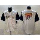 Men's Pittsburgh Pirates Team Big Logo White Cool Base Stitched Jersey