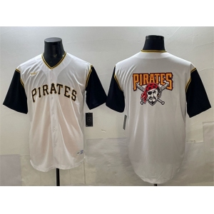 Men's Pittsburgh Pirates Team Big Logo White Cool Base Stitched Jersey