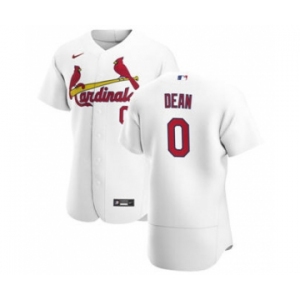 Men's Nike St. Louis Cardinals #0 Austin Dean White Home 2020 Authentic Player Baseball Jersey