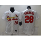 Men's Nike St. Louis Cardinals #28 Nolan Arenado White Flex Base Home Stitched Baseball Jersey