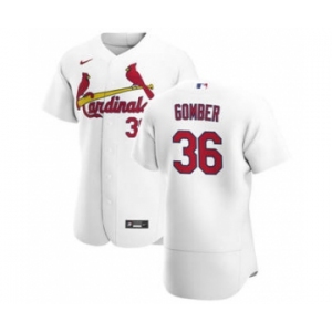 Men's Nike St. Louis Cardinals #36 Austin Gomber White Home 2020 Authentic Player Baseball Jersey