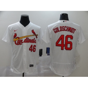 Men's Nike St. Louis Cardinals #46 Paul Goldschmidt  White Flex Base Home Stitched Baseball Jersey
