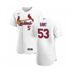 Men's Nike St. Louis Cardinals #53 John Gant White Home 2020 Authentic Player Baseball Jersey