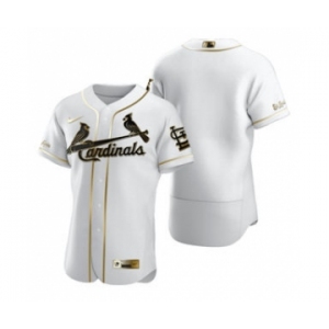 Men's Nike St. Louis Cardinals Blank White 2020 Authentic Golden Edition Baseball Jersey