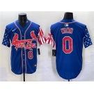 Men's St. Louis Cardinals #0 Masyn Winn Royal Independence Day Vapor Premier Limited Stitched Baseball Jersey