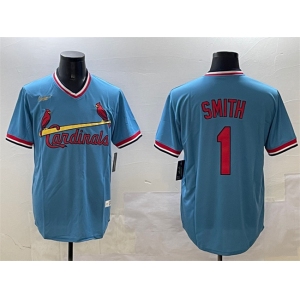 Men's St. Louis Cardinals #1 Ozzie Smith Blue Stitched Baseball Jersey
