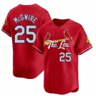 Men's St Louis Cardinals #25 Mark McGwire Red City Connect Baseball Jersey