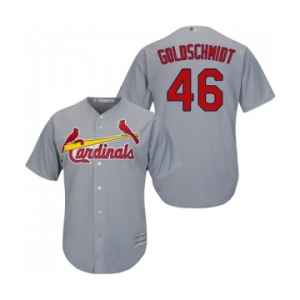 Men's St. Louis Cardinals #46 Paul Goldschmidt Grey Cool Base Stitched Baseball Jersey