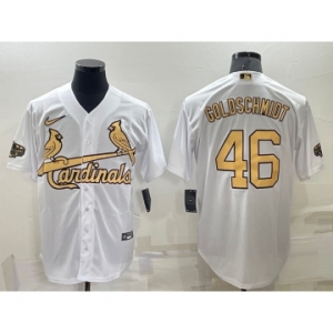 Men's St Louis Cardinals #46 Paul Goldschmidt White 2022 All Star Stitched Cool Base Nike Jersey