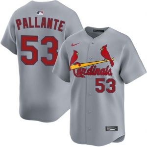 Men's St. Louis Cardinals #53 Andre Pallante Gray 2024 Away Limited Stitched Baseball Jersey