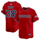 Men's Cleveland Guardians #38 Steven Kwan Red Alternate Limited Stitched Baseball Jersey