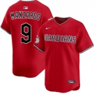 Men's Cleveland Guardians #9 Kyle Manzardo Red Alternate Limited Stitched Baseball Jersey
