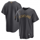 Men's Cleveland Guardians Blank Charcoal 2022 All-Star Cool Base Stitched Baseball Jersey