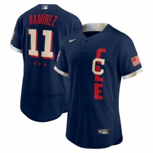 Men's Cleveland Indians #11 José Ramírez Nike Navy 2021 MLB All-Star  Authentic Player Jersey