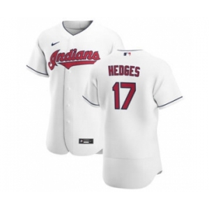 Men's Nike Cleveland Indians #17 Austin Hedges White Home 2020 Authentic Team Baseball Jersey