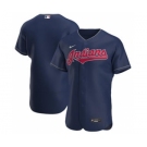 Men's Nike Cleveland Indians 2020 Navy Alternate Authentic Team Baseball Jersey