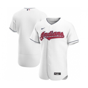 Men's Nike Cleveland Indians 2020 White Home Authentic Team Baseball Jersey