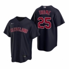 Men's Nike Cleveland Indians #25 Jim Thome Navy Alternate Stitched Baseball Jersey