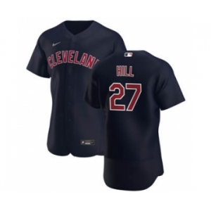 Men's Nike Cleveland Indians #27 Cam Hill Navy Alternate 2020 Authentic Player Baseball Jersey