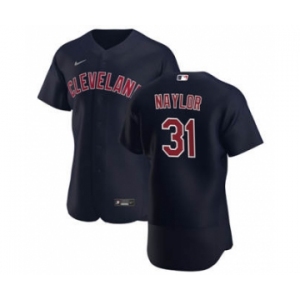 Men's Nike Cleveland Indians #31 Josh Naylor Navy Alternate 2020 Authentic Player Baseball Jersey