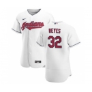 Men's Nike Cleveland Indians #32 Franmil Reyes White Home 2020 Authentic Team Baseball Jersey