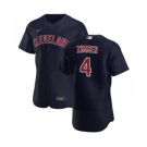 Men's Nike Cleveland Indians #4 Bradley Zimmer Navy Alternate 2020 Authentic Player Baseball Jersey