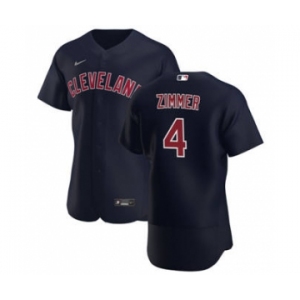 Men's Nike Cleveland Indians #4 Bradley Zimmer Navy Alternate 2020 Authentic Player Baseball Jersey