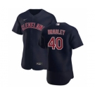 Men's Nike Cleveland Indians #40 Bobby Bradley Navy Alternate 2020 Authentic Player Baseball Jersey