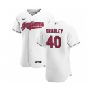 Men's Nike Cleveland Indians #40 Bobby Bradley White Home 2020 Authentic Team Baseball Jersey