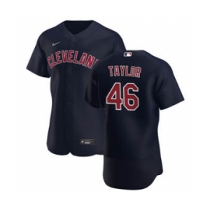 Men's Nike Cleveland Indians #46 Beau Taylor Navy Alternate 2020 Authentic Player Baseball Jersey