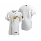 Men's Nike Cleveland Indians Blank White 2020 Authentic Golden Edition Baseball Jersey