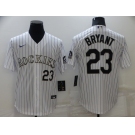 Men's Colorado Rockies #23 Kris Bryant White Stitched MLB Cool Base Nike Jersey