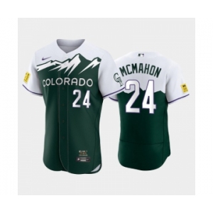 Men's Colorado Rockies #24 Ryan McMahon 2022 Green City Connect Flex Base Stitched Jersey