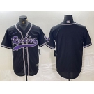 Men's Colorado Rockies Blank Black With Patch Cool Base Stitched Baseball Jersey