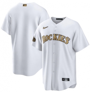 Men's Colorado Rockies Blank White 2022 All-Star Cool Base Stitched Baseball Jersey