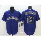 Men's Nike Colorado Rockies #19 Charlie Blackmon Purple 2020 Baseball Cool Base Jersey