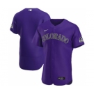 Men's Nike Colorado Rockies 2020 Purple Alternate Authentic Team Baseball Jersey