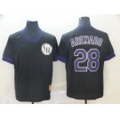 Men's Nike Colorado Rockies #28 Nolan Arenado Black M&N MLB Jersey