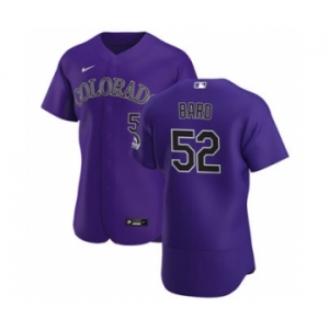 Men's Nike Colorado Rockies #52 Daniel Bard Purple Alternate 2020 Authentic Player Baseball Jersey