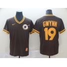 Men's Nike Diego Padres  #19 Tony Gwynn Brown Throwback MLB Jersey