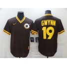 Men's Nike New Majestic San Diego Padres #19 Tony Gwynn Brown Retro MLB Jersey