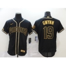 Men's Nike Padres #19 Tony Gwynn Black Gold 2020 Baseball FlexBase Jersey